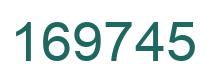 Number 169745 green image