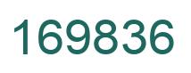 Number 169836 green image