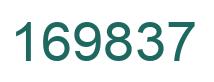 Number 169837 green image