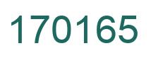 Number 170165 green image