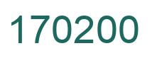 Number 170200 green image