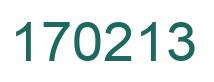 Number 170213 green image