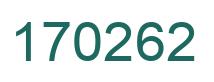 Number 170262 green image