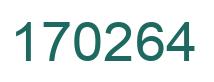 Number 170264 green image