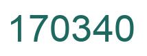 Number 170340 green image