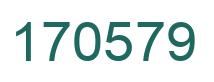 Number 170579 green image