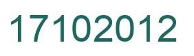 Number 17102012 green image
