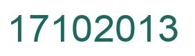 Number 17102013 green image