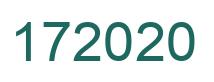Número 172020 imagen verde