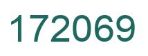 Number 172069 green image