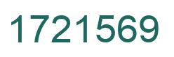 Number 1721569 green image