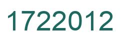 Number 1722012 green image