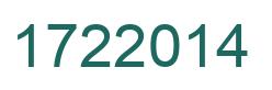 Number 1722014 green image