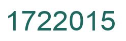 Number 1722015 green image