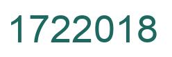 Number 1722018 green image