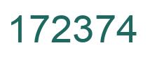 Number 172374 green image