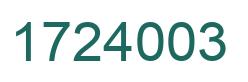 Number 1724003 green image