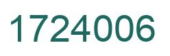 Number 1724006 green image