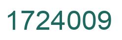 Number 1724009 green image