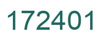 Number 172401 green image