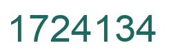 Number 1724134 green image