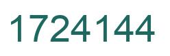 Number 1724144 green image