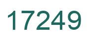 Number 17249 green image
