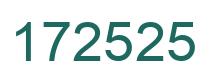 Number 172525 green image