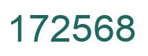 Number 172568 green image