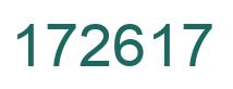 Number 172617 green image