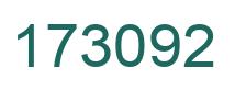 Number 173092 green image