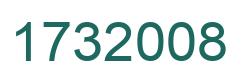 Number 1732008 green image