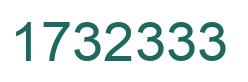 Number 1732333 green image