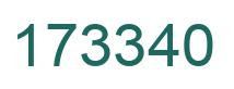 Number 173340 green image