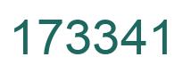 Number 173341 green image