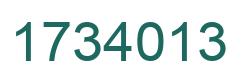 Number 1734013 green image
