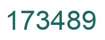Number 173489 green image