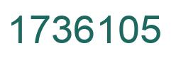 Number 1736105 green image