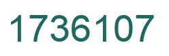 Number 1736107 green image