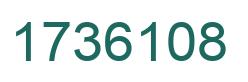 Number 1736108 green image
