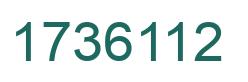 Number 1736112 green image