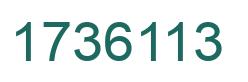 Number 1736113 green image
