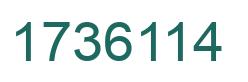 Number 1736114 green image
