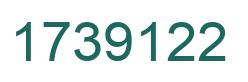 Number 1739122 green image