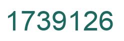 Number 1739126 green image