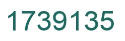 Number 1739135 green image