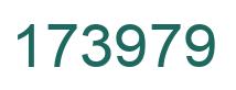 Number 173979 green image