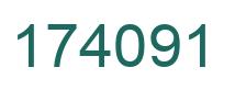 Number 174091 green image