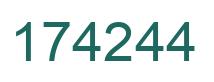 Number 174244 green image