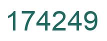 Number 174249 green image